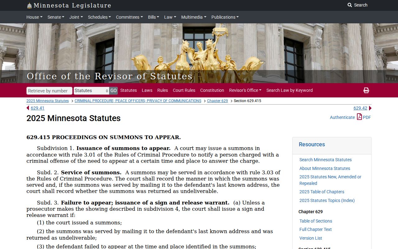 Carlton County bench warrant search compared with the Minnesota sign and release warrant statute